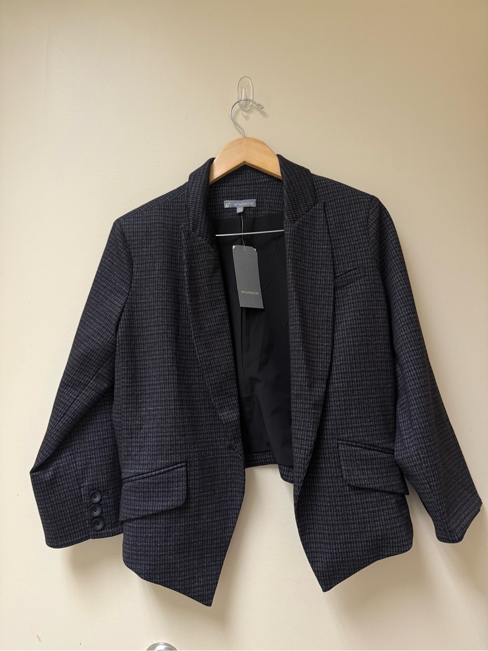 NWT ⚫️ Wit & Wisdom charcoal plaid blazer ⚫️